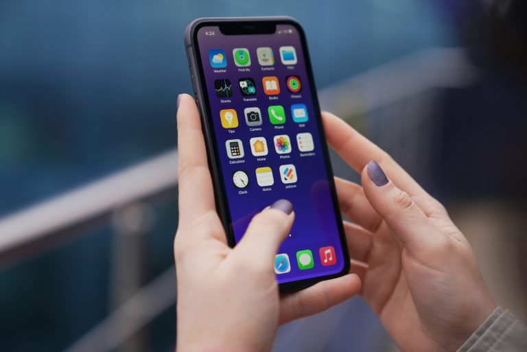 person using phone